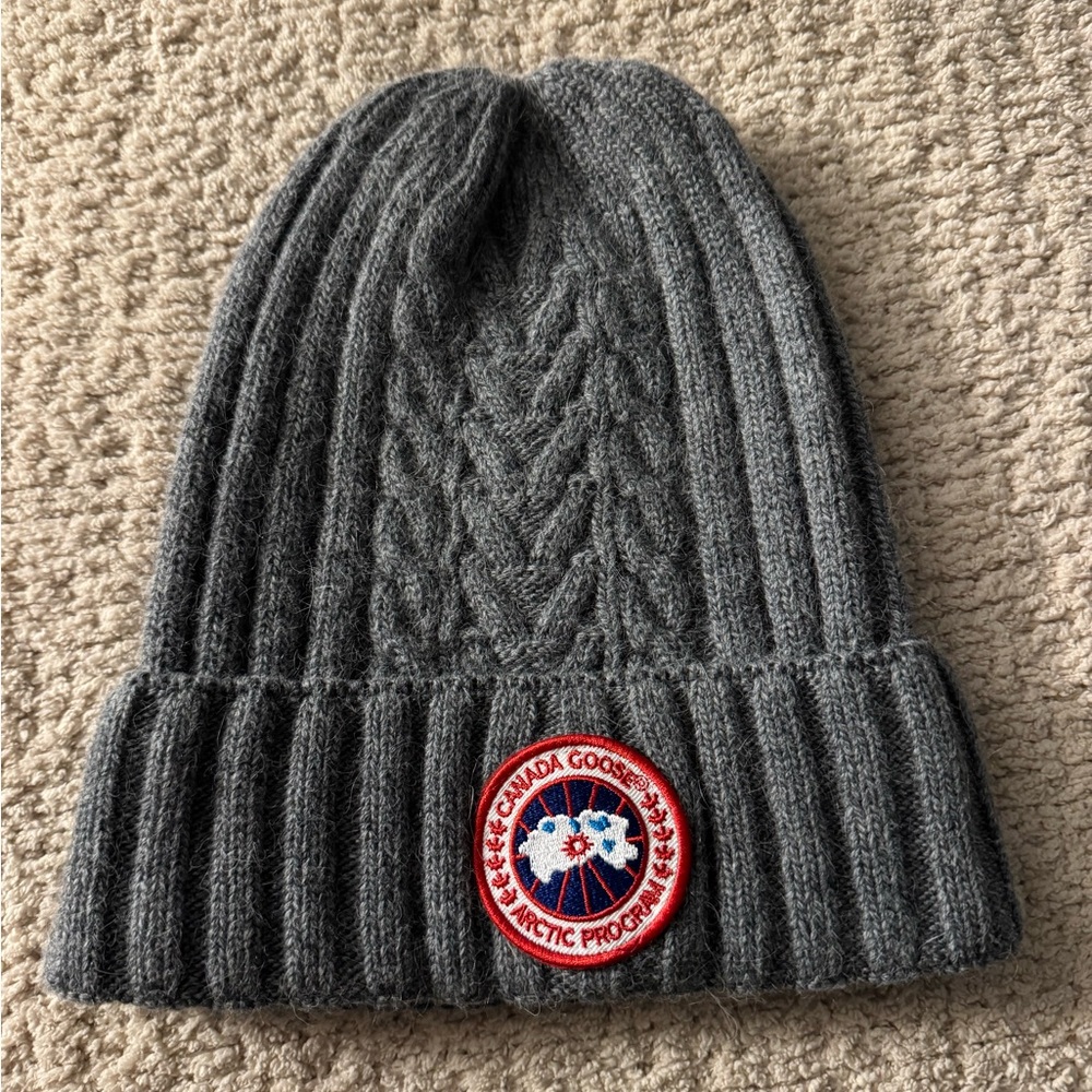 Canada Goose Grey Knit Beanie